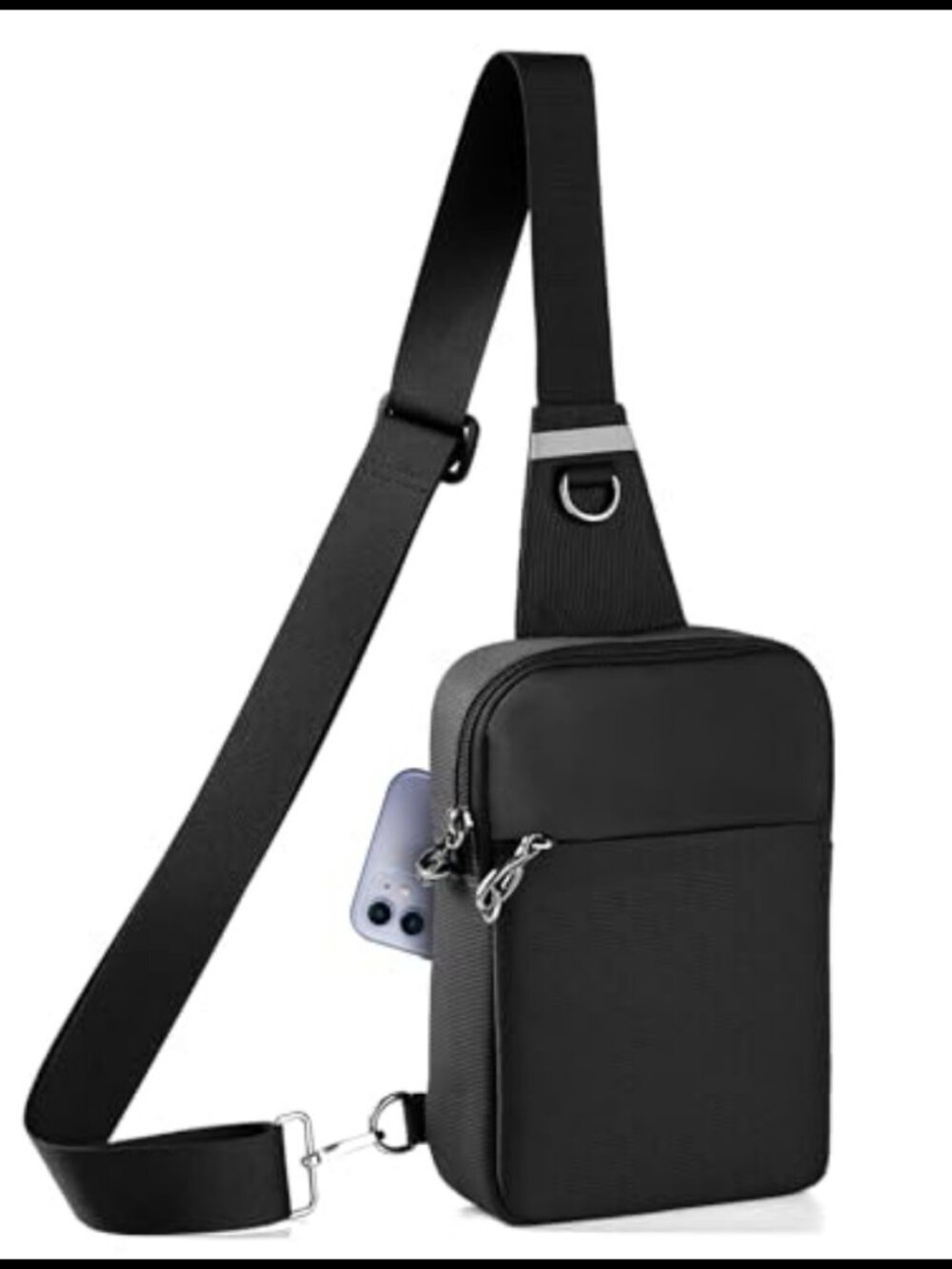 Anti Theft Sling Crossbody Bag RFID Blocking Lockable Zipper Water Resistant